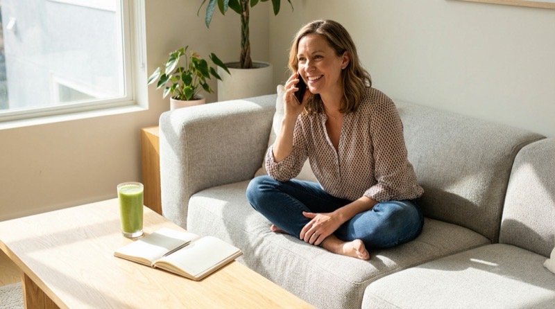 Phone-based coaching from home