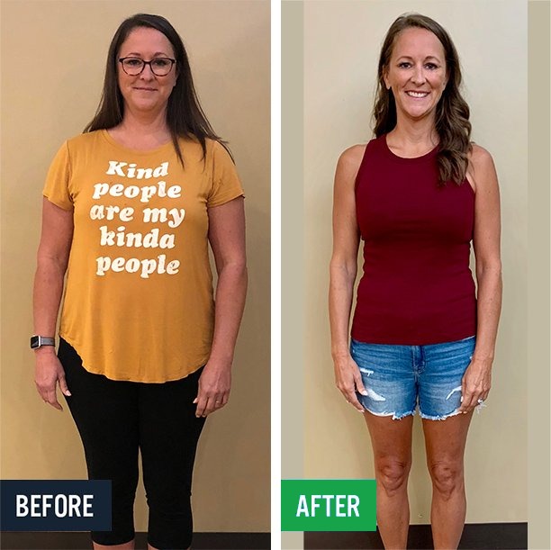 Aimee before and after