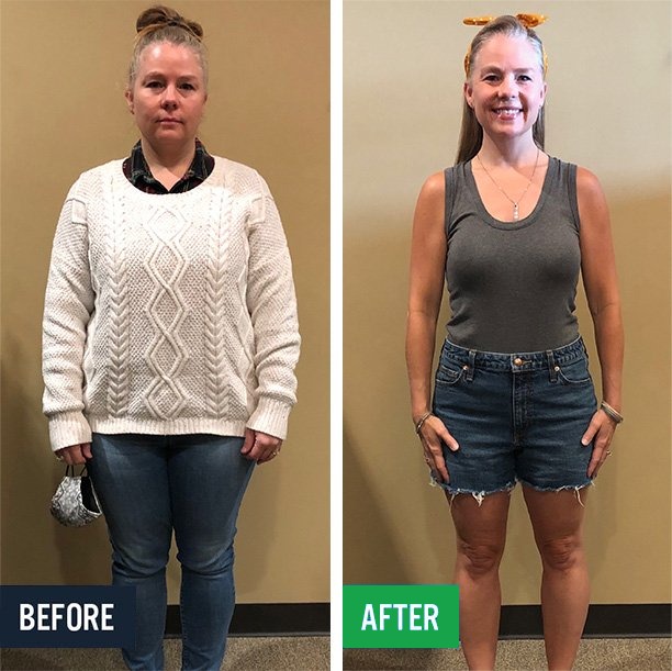 Heather before and after