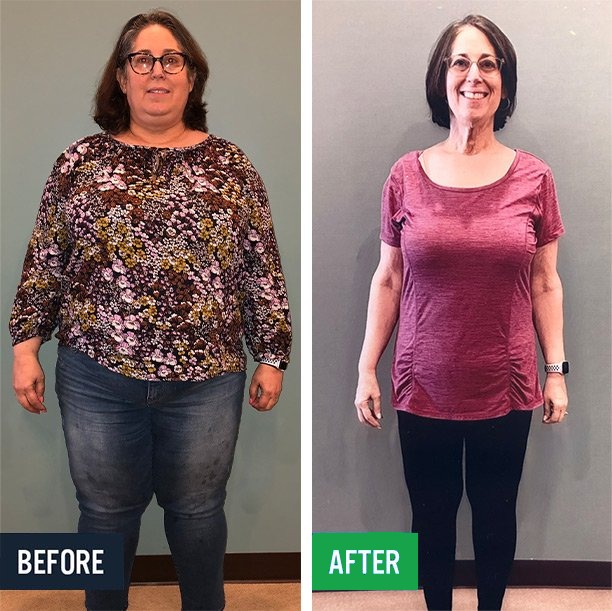 Julie before and after