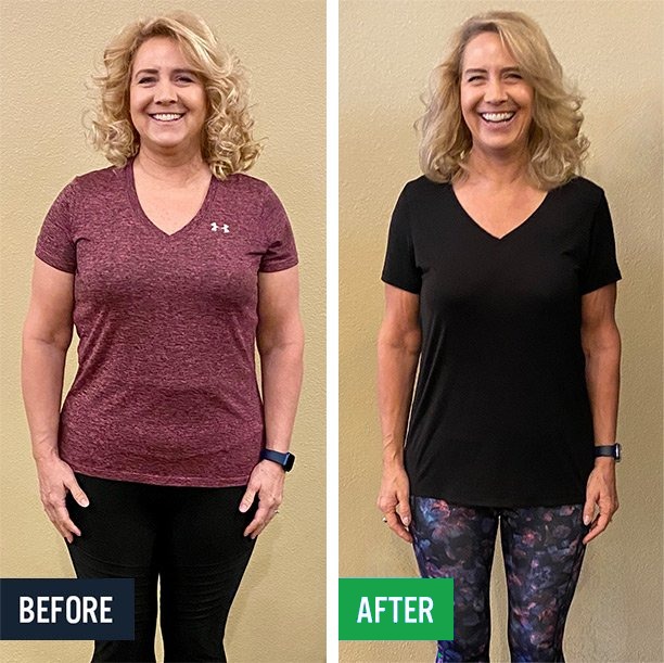 Laura before and after