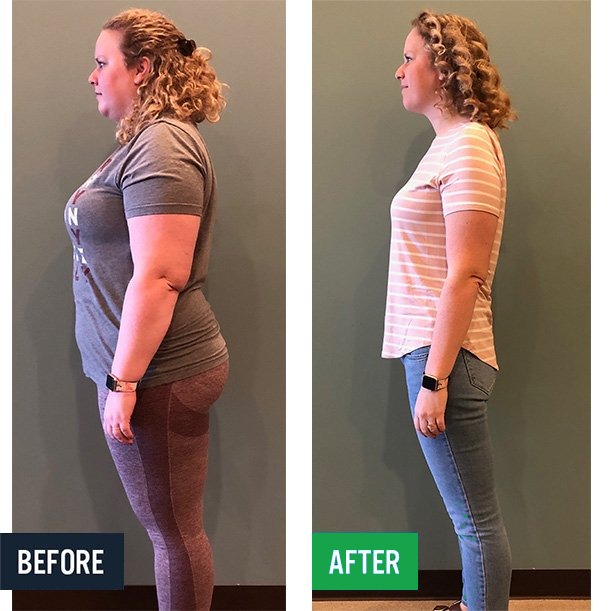 Lyndsee side before and after