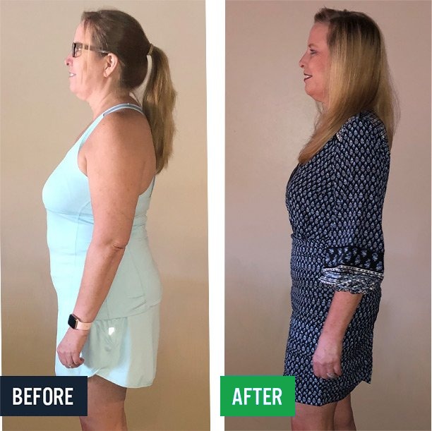 Sabrina side before and after