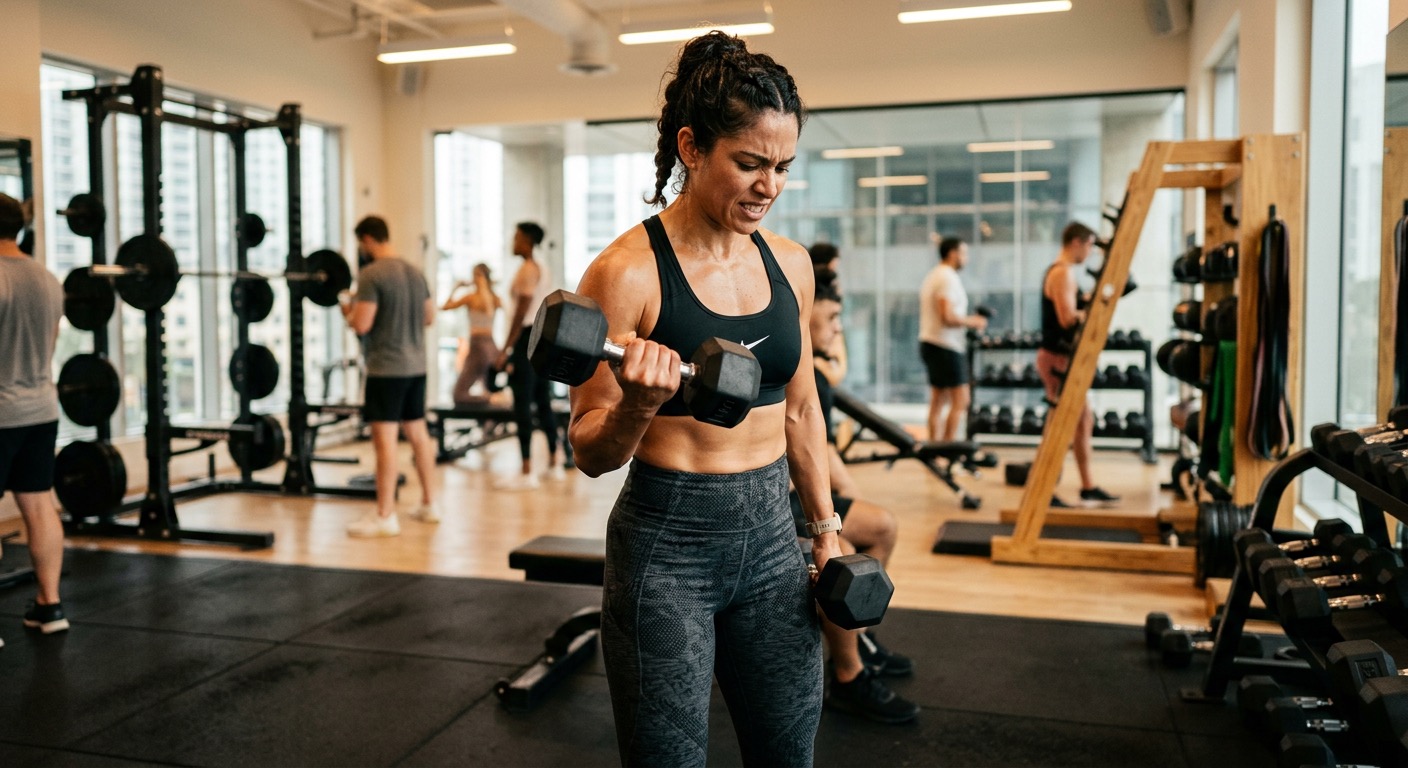 Man doing strength training